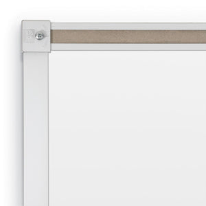 Mooreco Porcelain Steel Whiteboard with Deluxe Aluminum Trim, 4' H x 5' W