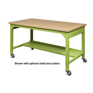 Diversified Spaces Fab-Lab Workbench with ShopTop, 60" x 30", Lime Green Frame