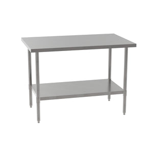 Stainless Steel Tables, Flat Top with Lower Shelf