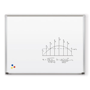 Mooreco Porcelain Steel Whiteboard with Deluxe Aluminum Trim, 4' H x 12' W