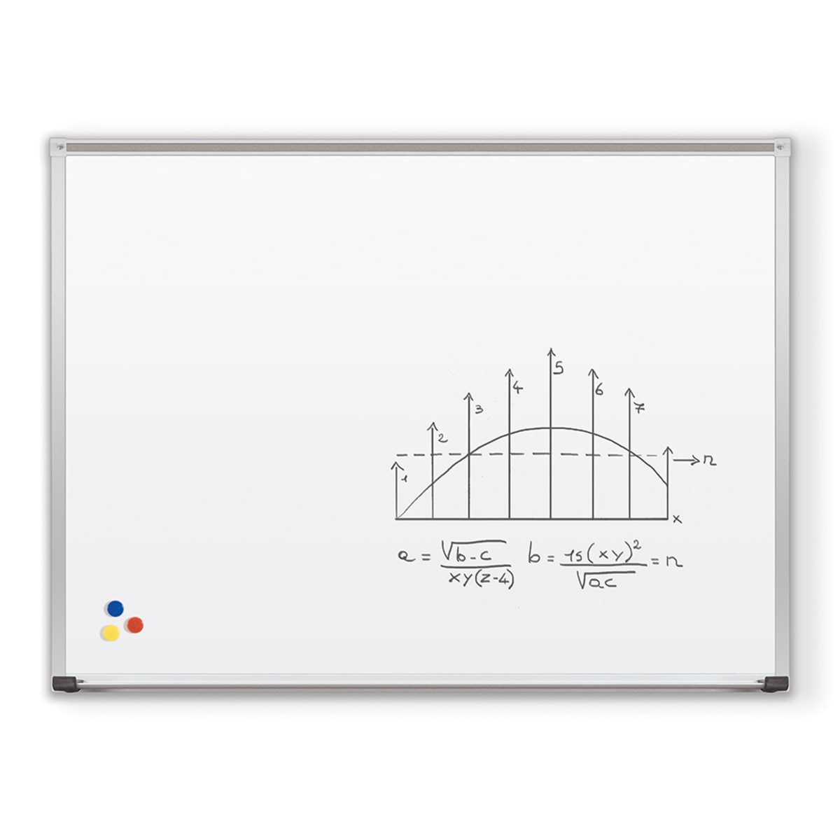 Mooreco Porcelain Steel Whiteboard with Deluxe Aluminum Trim, 3' H x 4' W