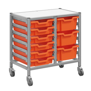 Dynamis High-Density Storage Collection, Low Double Cart Set with 6 Shallow and 3 Deep Trays, FREE SHIPPING