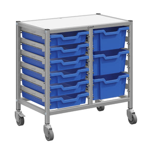 Dynamis High-Density Storage Collection, Low Double Cart Set with 6 Shallow and 3 Deep Trays, FREE SHIPPING