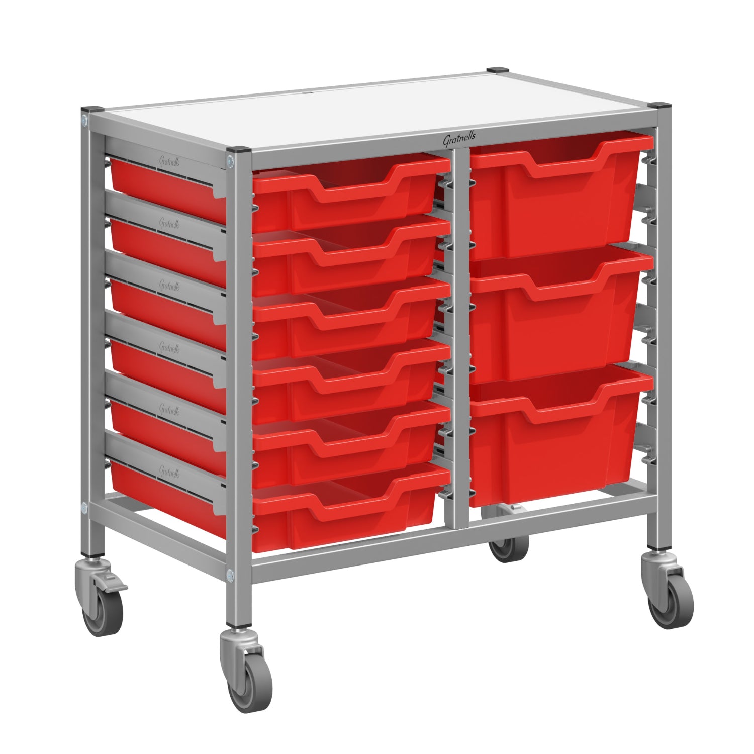 Dynamis High-Density Storage Collection, Low Double Cart Set with 6 Shallow and 3 Deep Trays, FREE SHIPPING