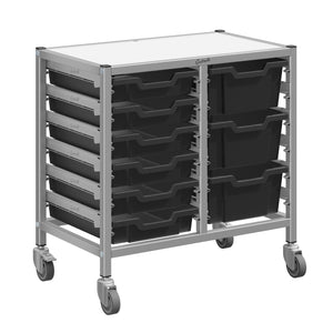 Dynamis High-Density Storage Collection, Low Double Cart Set with 6 Shallow and 3 Deep Trays, FREE SHIPPING