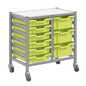 Dynamis High-Density Storage Collection, Low Double Cart Set with 6 Shallow and 3 Deep Trays, FREE SHIPPING