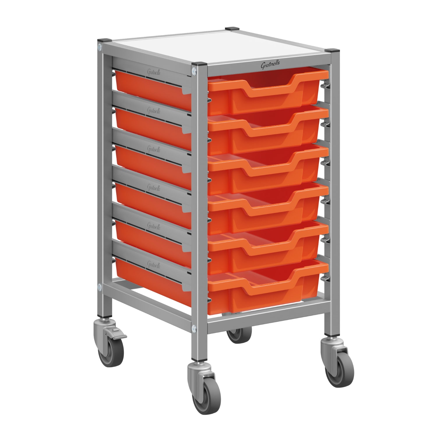 Dynamis High-Density Storage Collection, Low Single Cart Set with 6 Shallow Trays, FREE SHIPPING