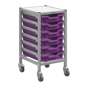 Dynamis High-Density Storage Collection, Low Single Cart Set with 6 Shallow Trays, FREE SHIPPING