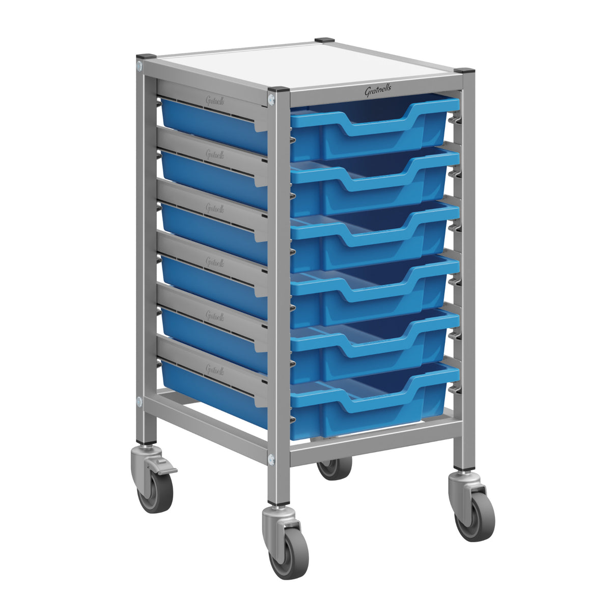 Dynamis High-Density Storage Collection, Low Single Cart Set with 6 Shallow Trays, FREE SHIPPING