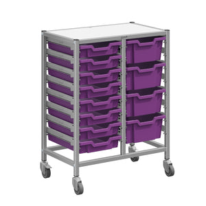 Dynamis High-Density Storage Collection, Medium Double Cart Set with 8 Shallow and 4 Deep Trays, FREE SHIPPING