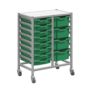 Dynamis High-Density Storage Collection, Medium Double Cart Set with 8 Shallow and 4 Deep Trays, FREE SHIPPING