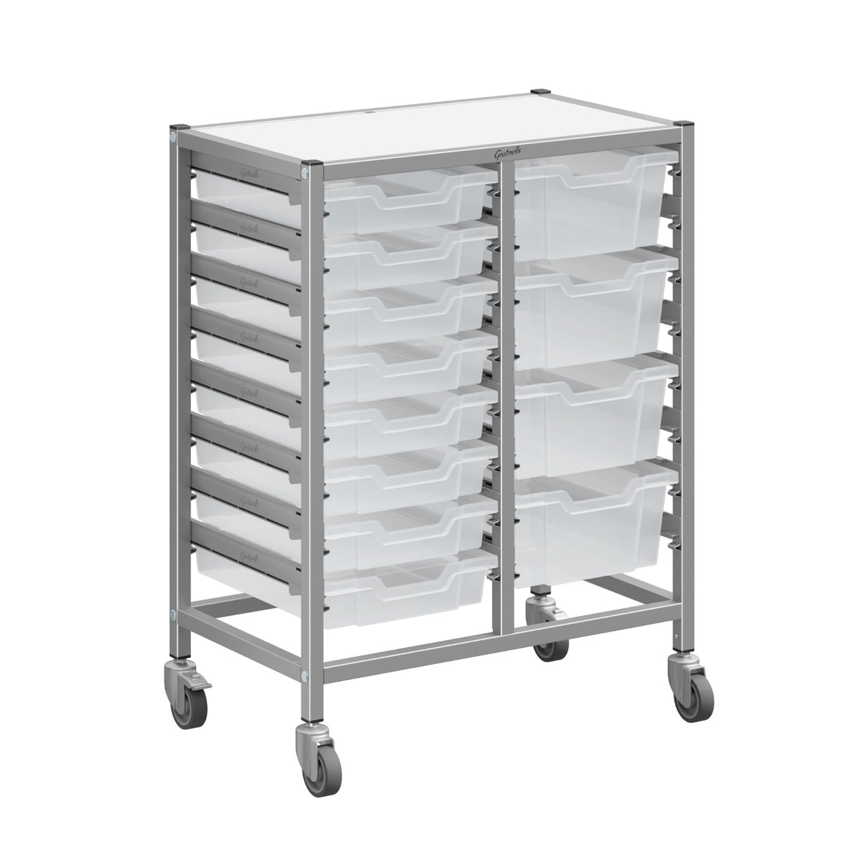 Dynamis High-Density Storage Collection, Medium Double Cart Set with 8 Shallow and 4 Deep Trays, FREE SHIPPING