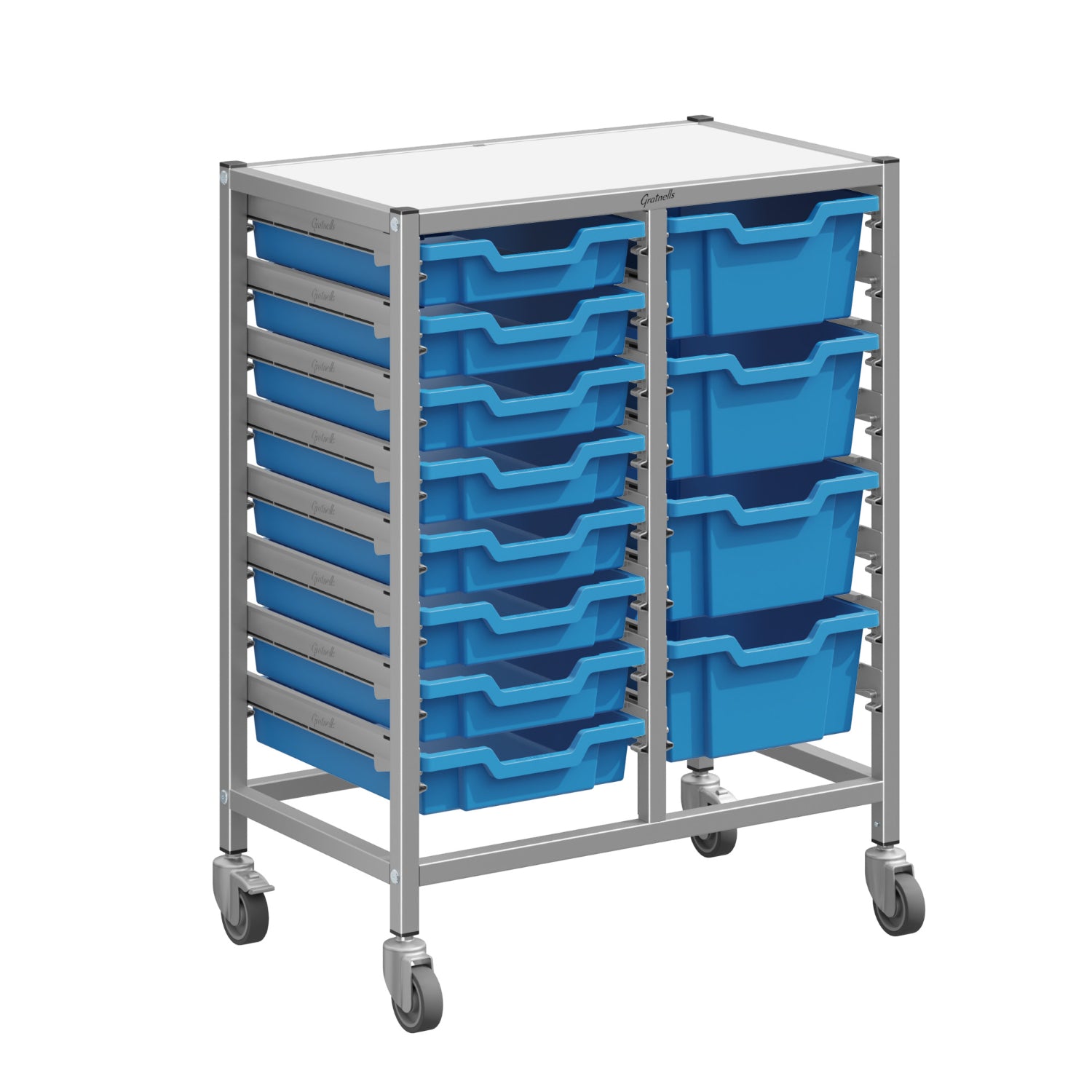 Dynamis High-Density Storage Collection, Medium Double Cart Set with 8 Shallow and 4 Deep Trays, FREE SHIPPING