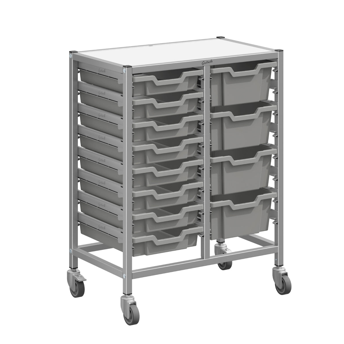 Dynamis High-Density Storage Collection, Medium Double Cart Set with 8 Shallow and 4 Deep Trays, FREE SHIPPING