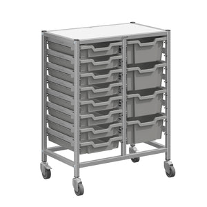 Dynamis High-Density Storage Collection, Medium Double Cart Set with 8 Shallow and 4 Deep Trays, FREE SHIPPING