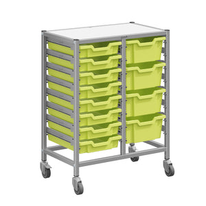 Dynamis High-Density Storage Collection, Medium Double Cart Set with 8 Shallow and 4 Deep Trays, FREE SHIPPING