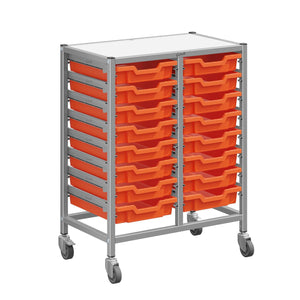 Dynamis High-Density Storage Collection, Medium Double Cart Set with 16 Shallow Trays, FREE SHIPPING