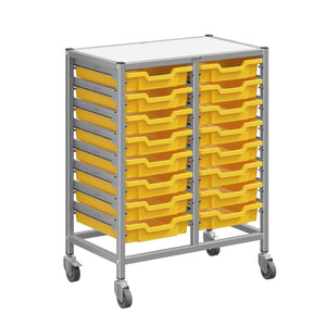 Dynamis High-Density Storage Collection, Medium Double Cart Set with 16 Shallow Trays, FREE SHIPPING