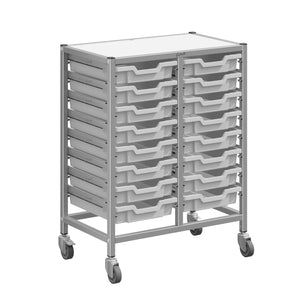 Dynamis High-Density Storage Collection, Medium Double Cart Set with 16 Shallow Trays, FREE SHIPPING