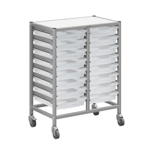 Dynamis High-Density Storage Collection, Medium Double Cart Set with 16 Shallow Trays, FREE SHIPPING