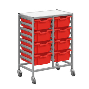 Dynamis High-Density Storage Collection, Medium Double Cart Set with 8 Deep Trays, FREE SHIPPING