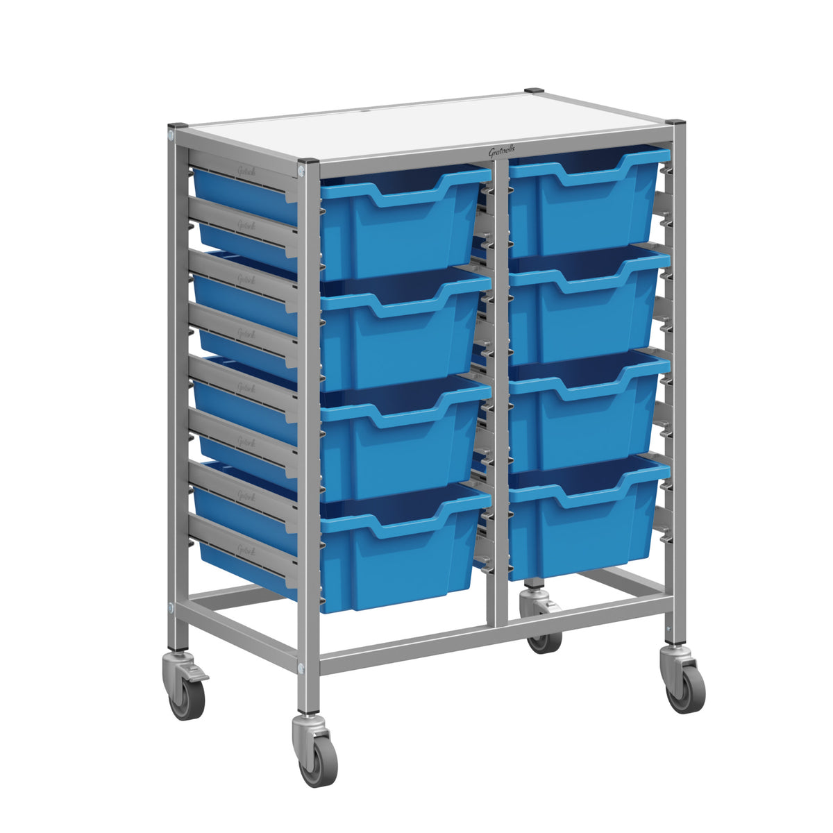 Dynamis High-Density Storage Collection, Medium Double Cart Set with 8 Deep Trays, FREE SHIPPING