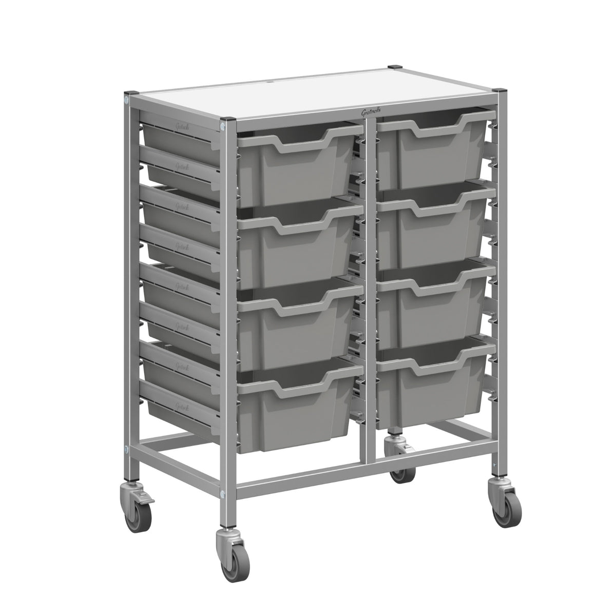 Dynamis High-Density Storage Collection, Medium Double Cart Set with 8 Deep Trays, FREE SHIPPING