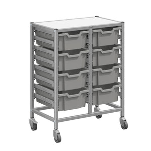 Dynamis High-Density Storage Collection, Medium Double Cart Set with 8 Deep Trays, FREE SHIPPING