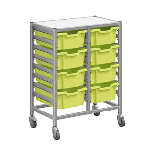 Dynamis High-Density Storage Collection, Medium Double Cart Set with 8 Deep Trays, FREE SHIPPING