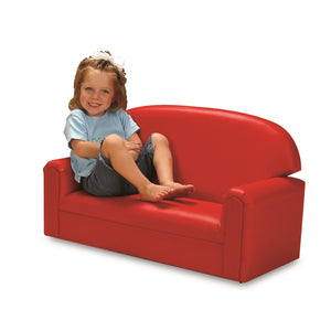 Brand New World "Just Like Home" Infant Toddler Sofa, Red Premium Vinyl Upholstery