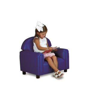 Brand New World "Just Like Home" Prechool Chair, Blue Premium Vinyl Upholstery