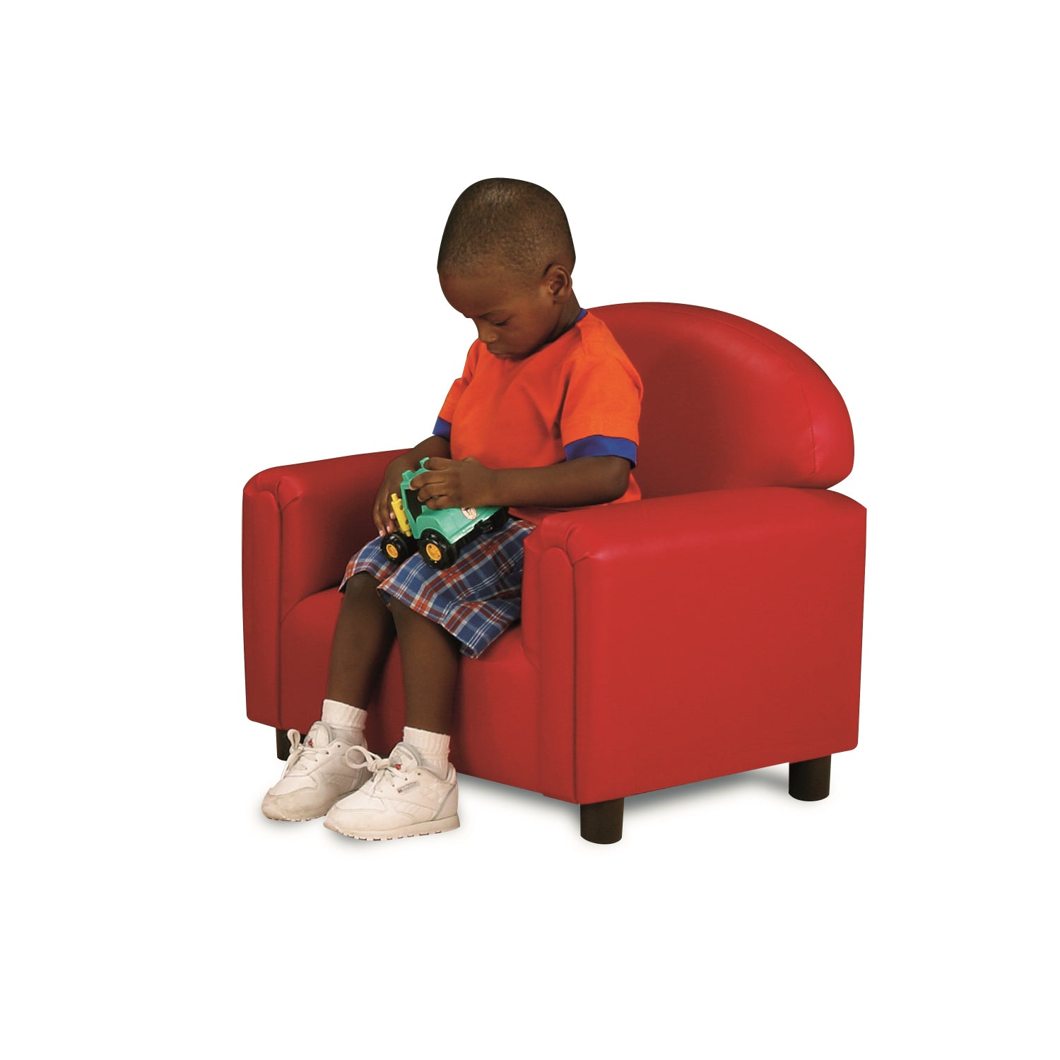 Brand New World "Just Like Home" Prechool Chair, Red Premium Vinyl Upholstery