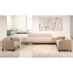 Fremont Collection Reception Seating, 2 Seat Bench, Designer Fabric Upholstery, FREE SHIPPING