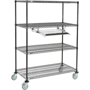 Global Industrial Mobile LAN Unit with Keyboard Shelf, 48"W x 24"D x 69"H