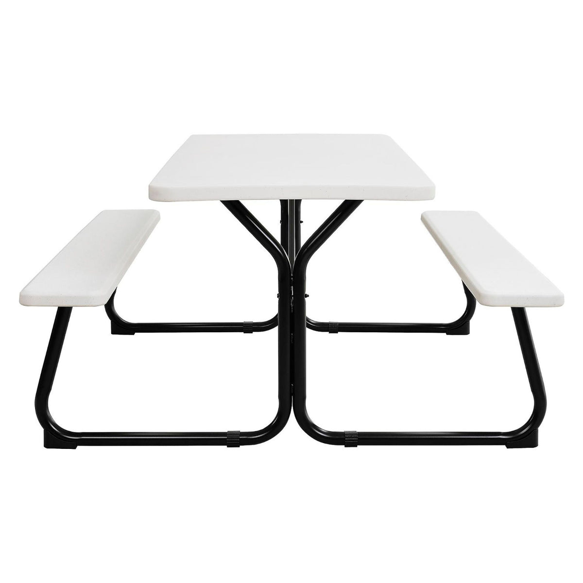 Global Industrial 6' Outdoor Blowmolded Plastic Picnic Table, White