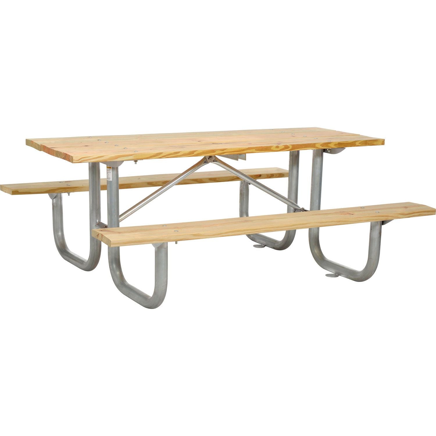Global Industrial Wood Picnic Table, 8', Natural