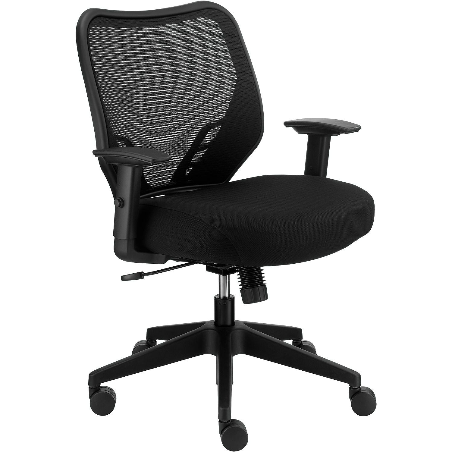 Global Industrial Interion Mesh Back Chair with Memory Foam, Black