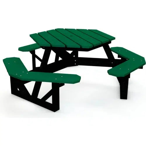 Global Industrial Recycled Plastic 6' Hexagon Picnic Table
