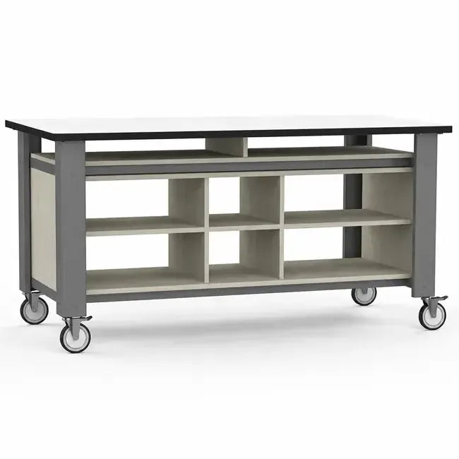 Innovation Table STEM/STEAM Table with Lower Compartment Shelves, Dry-Erase Laminate Whiteboard Top, 72" x 36"
