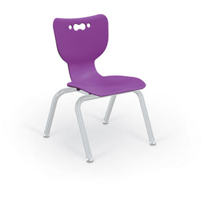 Mooreco Hierarchy 4-Leg School Chair, Platinum Frame