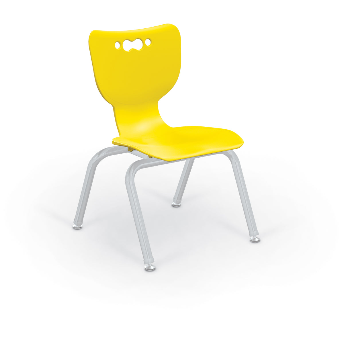 Mooreco Hierarchy 4-Leg School Chair, Platinum Frame