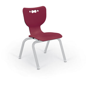 Mooreco Hierarchy 4-Leg School Chair, Platinum Frame