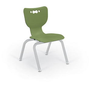 Mooreco Hierarchy 4-Leg School Chair, Platinum Frame