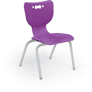 Mooreco Hierarchy 4-Leg School Chair, Platinum Frame