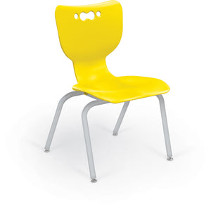 Mooreco Hierarchy 4-Leg School Chair, Platinum Frame