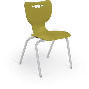 Mooreco Hierarchy 4-Leg School Chair, Platinum Frame