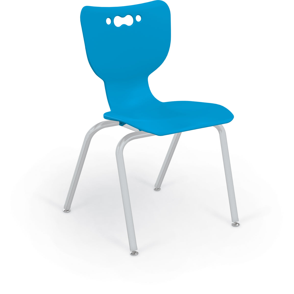 Mooreco Hierarchy 4-Leg School Chair, Platinum Frame