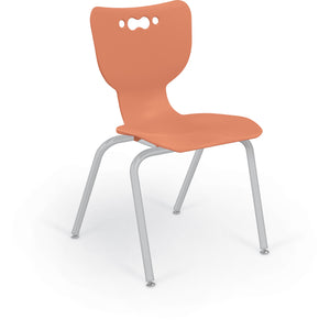 Mooreco Hierarchy 4-Leg School Chair, Platinum Frame