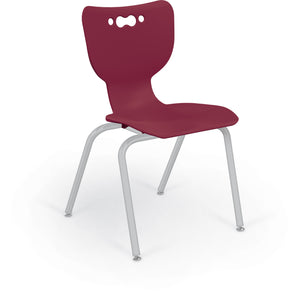 Mooreco Hierarchy 4-Leg School Chair, Platinum Frame