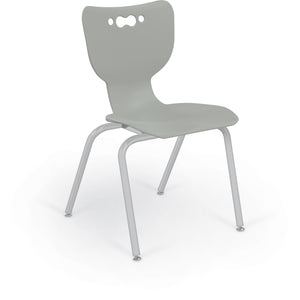 Mooreco Hierarchy 4-Leg School Chair, Platinum Frame